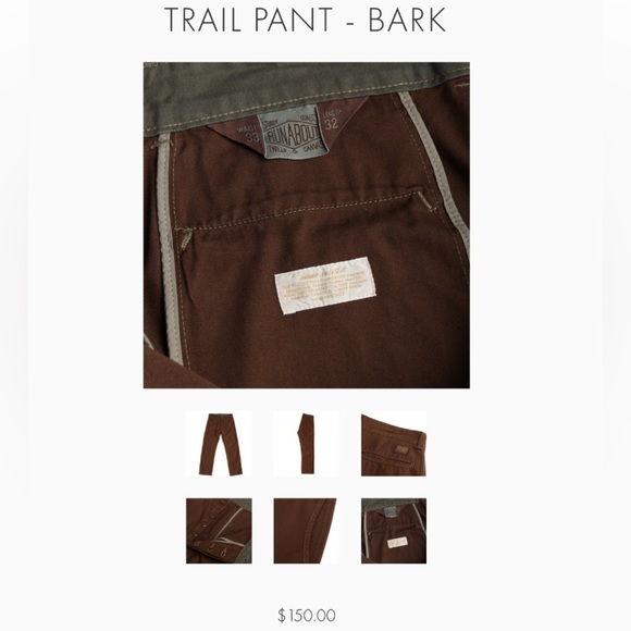 Runabout Goods Trail Pants Straight Leg Classic Chinos Casual - Picture 3 of 17